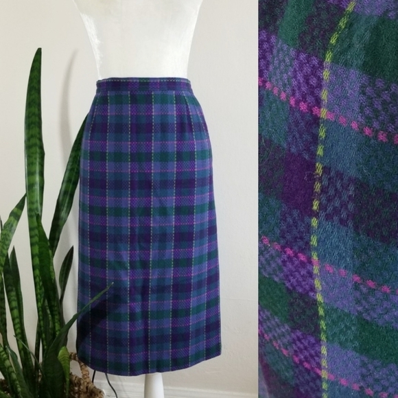 Pendleton Dresses & Skirts - VTG 70s Pendleton Plaid Wool Midi Skirt